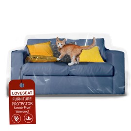 Covers For The Home Clear Vinyl Furniture Protector - Loveseat Cover - 84" W x 40" D x 36" H Rear, 18" H Front