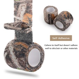 EAmber Camo Wrap Tapes Camouflage Form Wrap 1.96'' x 177'' Military Army Hunting Self-Adhesive Protective Bandage for Flashlights,Bicycle