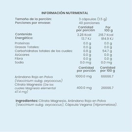 JOYCARE NATURAL Citrato de Magnesio en Cápsulas Relajación y el Bienestar (120 cápsulas)
