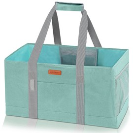 WONDAY Utility Tote, Extra Large Utility Tote Bag, Reusable Grocery Bags Foldable, Large Tote Bag With Handles Shopping Bags for Groceries, Picnic, Beach, Laundry (Green)