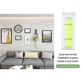 Angoily 20 pcs Mini Bubble Spirit Level Portable Bar Shape Levelers for Woodworking Carvings Light Green for Accurate Measurements