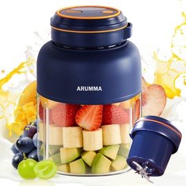ARUMMA Portable Juice Cup Blender for Smoothies Shakes Fruit Crush Baby Food Maker 43oz 1300ML USB Charging Cordless Powerful Blades Blending Portable Smoothie Blender for Small Ice Kitchen Outdoor