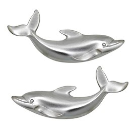 Costello Coastal - Dolphin Drawer Pulls (Matched Pair) | Artist Pewter Hardware Colletion