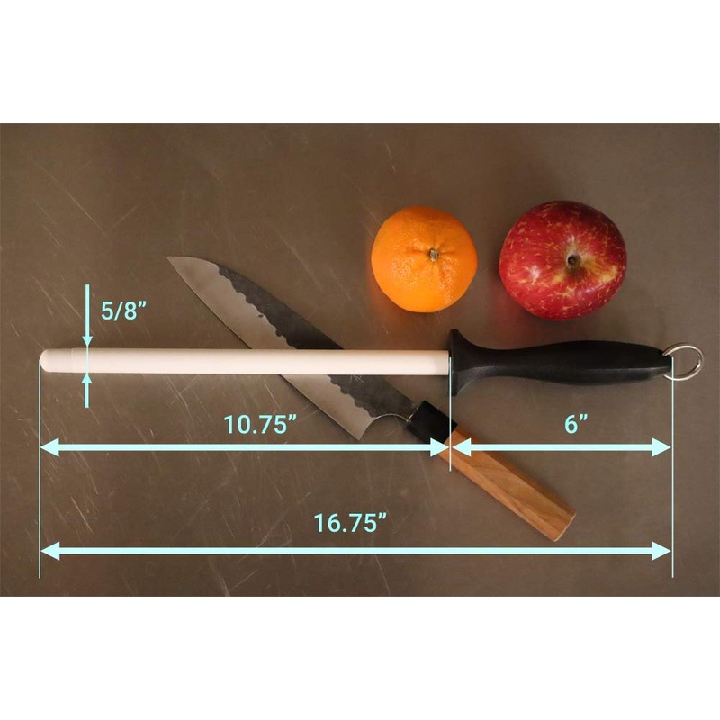 Wedgek HXT Ceramic Thick Sharpening Rod and Angle Guides, 11-Inch