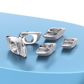M4-40Profiles（20pcs Threaded T-Nuts Hammerhead Fastener Nuts Sliding T-Nuts, 304 Stainless Steel Nuts for 20/30/40/45 Series Aluminium Extrusions T-Slot