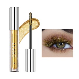 Colored Mascara For Eyelashes, Washable Voluminous Mascara Thrive Waterproof Mascara, Sparkle Diamond Glitter Color Mascara For Eyelashes, Long Lasting Smudge-Proof Mascara, Best Mascara For Length And Volume Mascara Makeup Party Stage Use（02#）