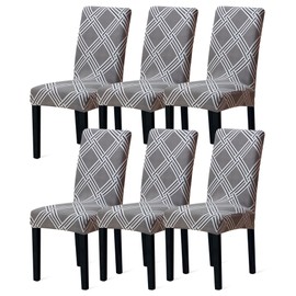 Sufdari Chair Covers 6,Stretch Dining Chair Covers, Spandex seat Covers for Dining Chairs,Elastic Washable Chair Protectors for Dining Room,Hotel,Restaurant,Banquet