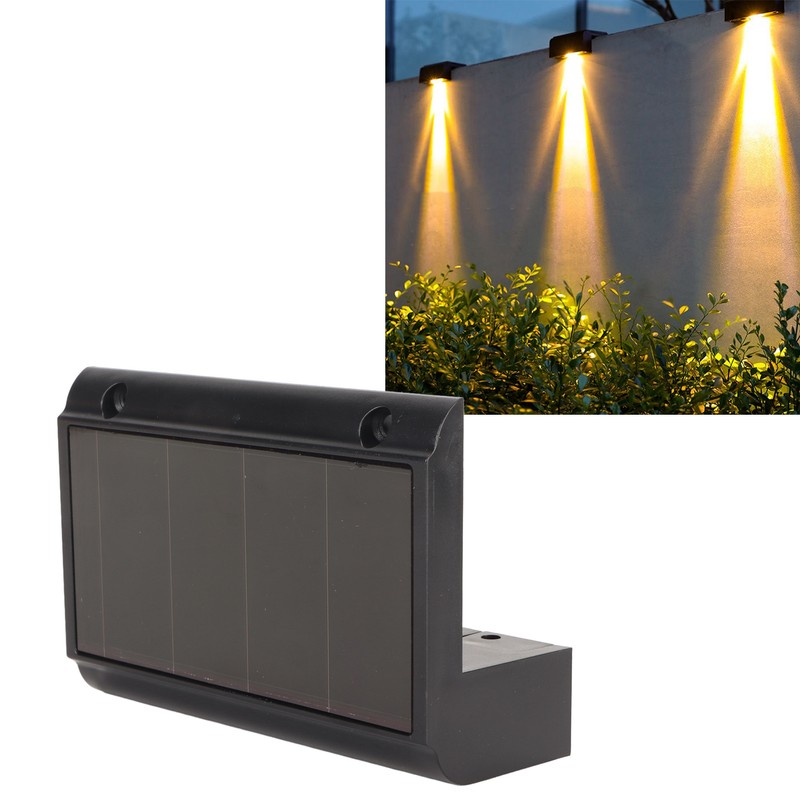 Solar Wall Light Warm Light IP67 Waterproof Multifunctional Eco Friendly