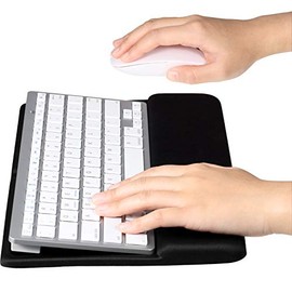 Keyboard Wrist Rest for Magic Keyboard Pad Wrist Rest Stand Compatible with Wireless Magic Keyboard 2 (MLA22L/A) for Easy Typing (Grey) (Black)