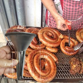 Stainless Steel Cones Stuffed Sausage Cone Food Funnel Hand Stuffed Sausage Cone Thai Sausage or Asian Sausage, Traditional Thai Sausage with Pork and Rice Diameter 3.25 inches and 5.50 inches Long