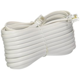Trisonic TS-825 Telephone Extension Cord Phone Cable, White