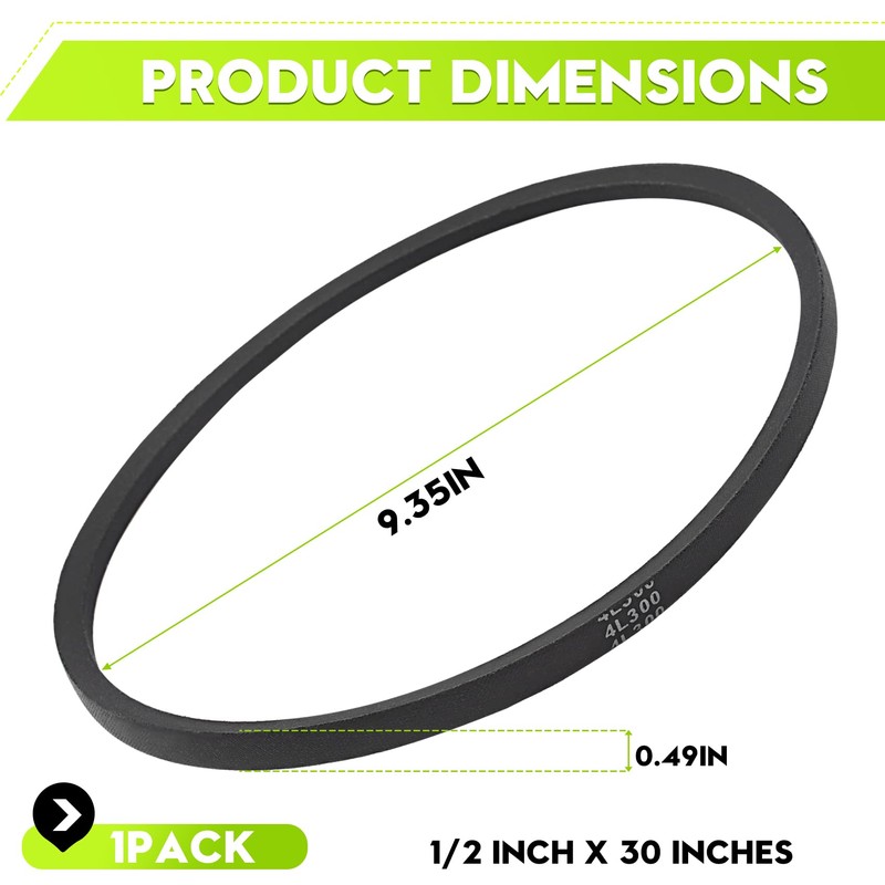 4L-300 Drive Belt Compatible with McLane Edge Trimming Machine, Replacement