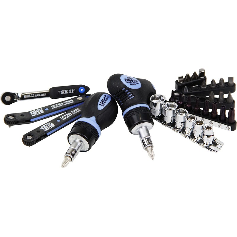 SK11 SRD-620 T-Handle Ratchet Screwdriver, 4 Sizes, No. of Gears,