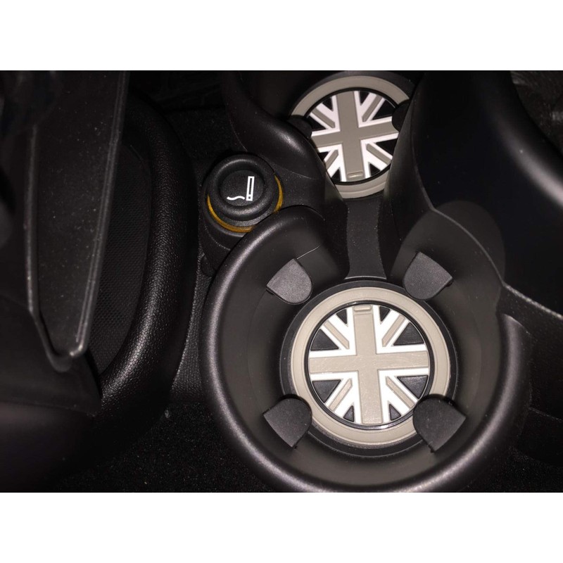 iJDMTOY Black/Grey 73mm Union Jack UK Flag Style Silicone Insert