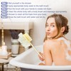 VOCOSTE Rückenbürste, doppelseitige Badebürste für die Dusche, 14,96", Beige