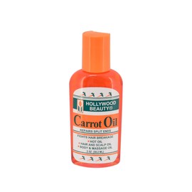Hollywood Beauty Carrot Oil Repairs Damage Hair & Split Ends 2 oz (Pack of 3)