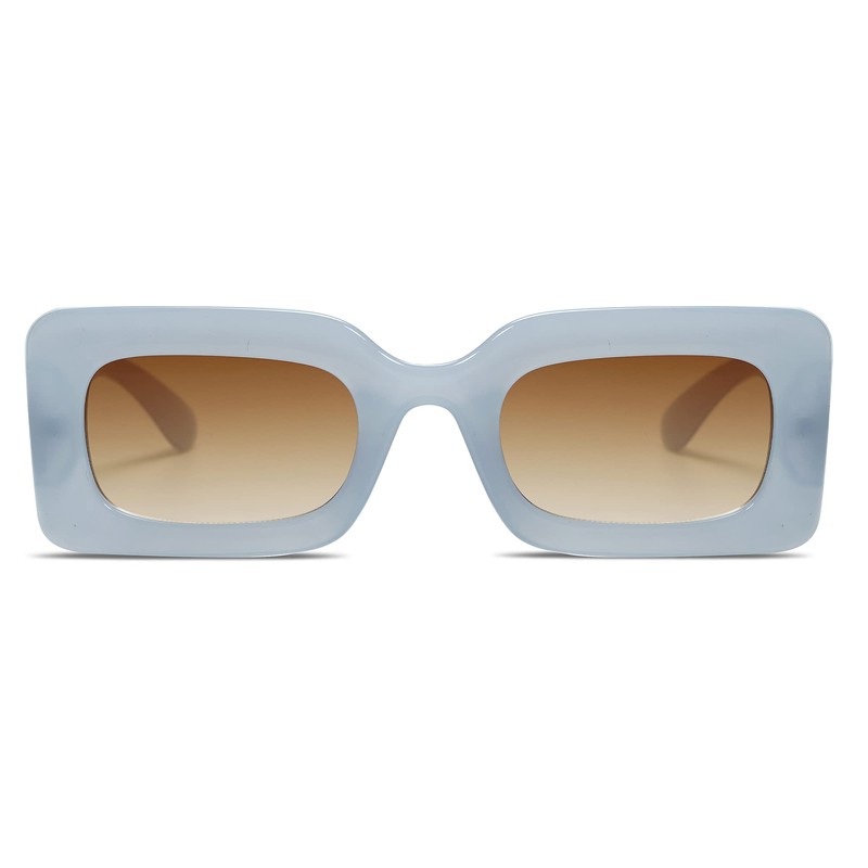 SOJOS SJ2160 Women's Retro Vintage Stylish Colourful Rectangular Sunglasses Festival