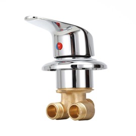 QAVODB 1/2 Shower Cubicle Mixer Brass Shower Valve Diverter Exit Shower Fitting G1/2 Connection Cold and Hot Water Mixing Valve Shower Fitting for Shower Room