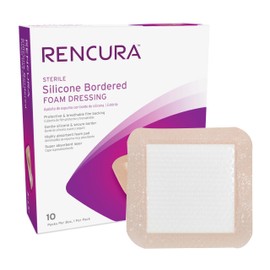 Rencura® Silicone Bordered Foam Dressing 5" x 5" (Box of 10)