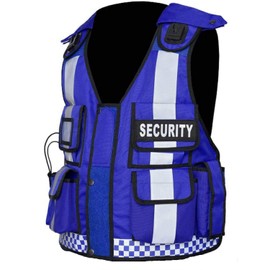 RAC3 New Hi Viz Tactical Vest Dog Handler Security,CCTV, Event staff, Tac Vest (Blue)
