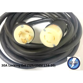 AC/DC WIRE AND SUPPLY 30 AMP ENTERTAINMENT CABLE GENERATOR POWER CABLE L14-30 125/250V SO 10/4 600V - 25 FT