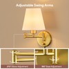 VONLUCE Swing Arm Wall Lamp, Plug in & Hardwired Wall