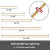 GXOACKJ 2 Pack Gold Curtain Rods for windows 66 to