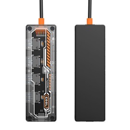 Hub USB 3.0 de 4 puertos multipuerto, USB tipo C a USB 3.0 4 en 1 Hub adaptador con puerto de alimentación USB C para laptop, unidad flash, teclado, mouse, velocidad de transferencia tp a 5 Gbps