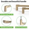 TUNNY 10 Pack Classic Solid Cabinet Handles-5"/128mm Screw Spacing Champagne