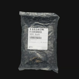 Globe Scientific 13mm Test Tube Caps, Flange Plug Type, Black, 1,000/bag