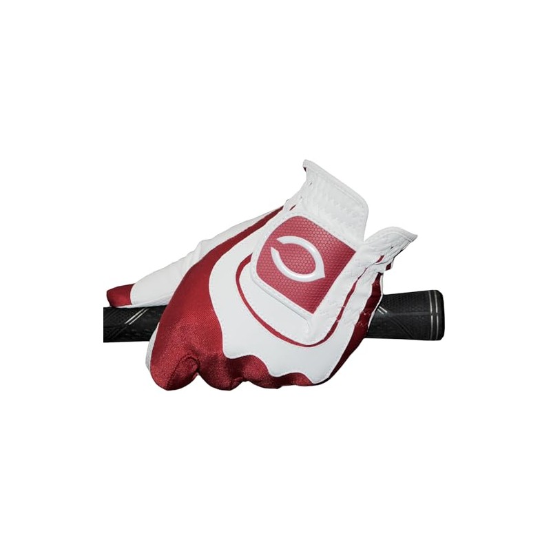 LEZAX HCGL-4609 Hiroshima Toyo Carp Golf Gloves, Left Hand, White