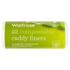 WAITROSE - 22 Compostable Caddy Liners 12L