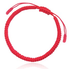 Lucky And Protection Bracelet,Red String Bracelet for Men Women,Hand Braided Rope Thread,Surfer Bracelet for Girl Son Teenage (red)