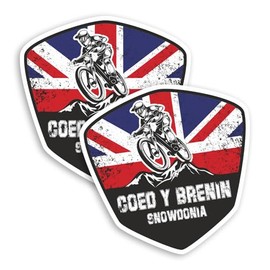 2 x 10cm Coed y Brenin Wales Snowdonia Vinyl Stickers - MTB Forest Mountain Biking Bike EMTB Sticker #70886