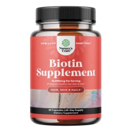 Nature's Craft Biotina 10,000 Mcg 60 Capsulas Sabor Sin Sabor