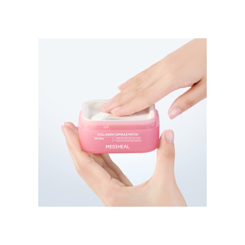 Mediheal Collagen Capsule Patch, Retinol Wrinkle & Elasticity Eye Patch,