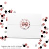 Confetti Rose Gold Polka Dot 60th Birthday Party Sticker Labels,
