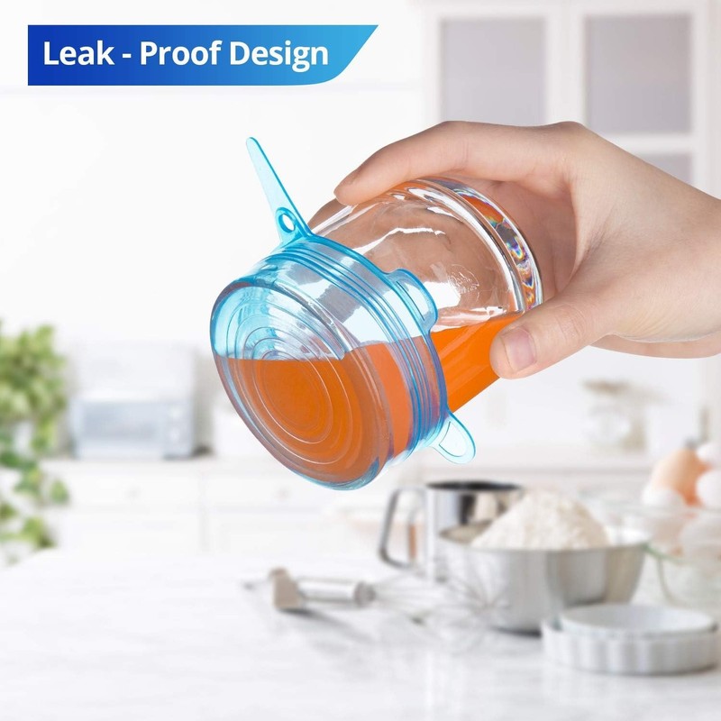Silicone Stretch Lids, Zero Waste Reusable Silicon Container Lid Covers