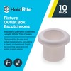 Holdrite Fixture Outlet Box Escutcheon, Pack of 10, Extended White