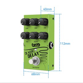 M-VAVE CLASSIC DELAY Analog Delay Pedal - Vintage Style, 600ms Warm Analog Delay, Dual Power (9V/USB), TRUE BYPASS for Guitar/Keyboard