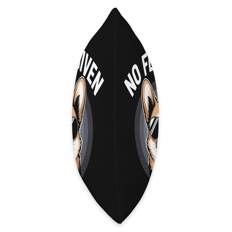 Funny Corgi No Fluffs Given Throw Pillow