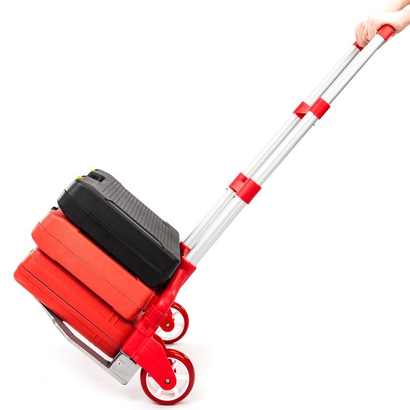 FCH Folding Hand Truck, Aluminum Portable Folding Hand Cart,165lbs Capacity