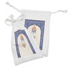 Ambesonne Lantern Fabric Pouch Set of 2, Old Stlye Celebration