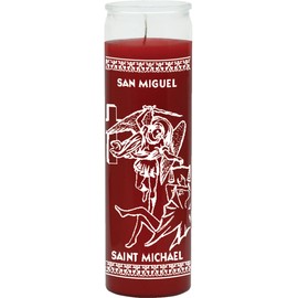 Indio 7 Day Glass Candle St. Michael - Red