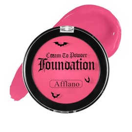 Pink Face body Paint Foundation Makeup, Full Coverage Cream Face Paint Smooth Blendable Eye Black Facepaints for Kids Adult Hypoallergenic Oil Bodypaint for PinkHalloween Cosplay SFX Costume Party