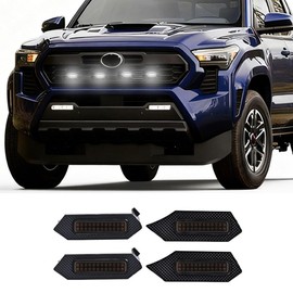 4PCS white LED front grille light, compatible with 2024-2025 Toyota Tacoma TRD off-road sports OEM grille light（white）