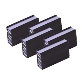 100 Pieces Magnetic Label Holders with Magnets Magnetic Data Card Holders with Clear Plastic Protectors for Metal Shelf, Whiteboard (0.5 x 3 Inch)