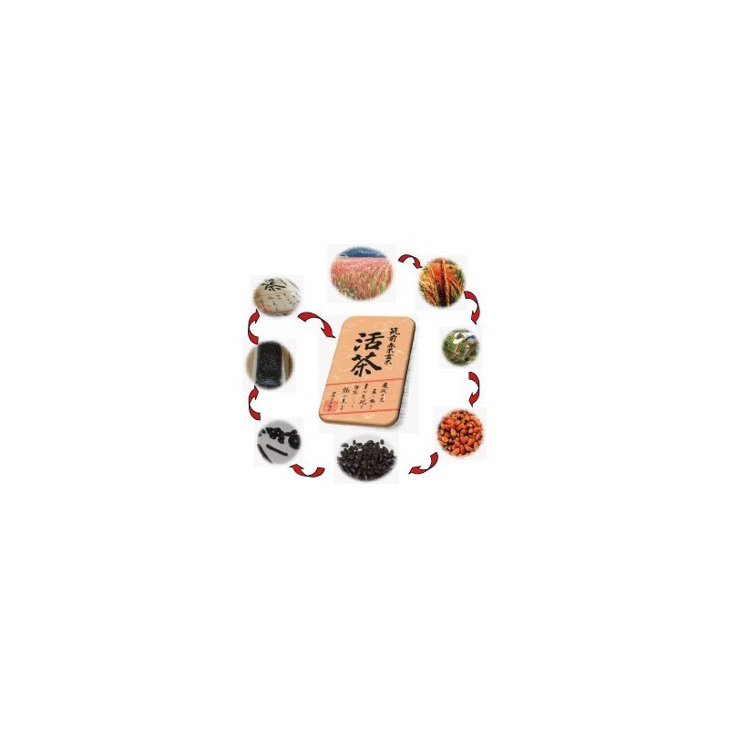 Black Grilled Brown Rice [Live Tea] Heat Packaging 0.5 oz