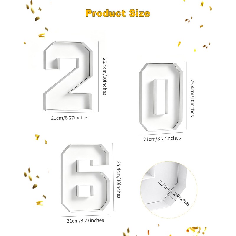 2026 Fillable Charcuterie Numbers Trays, 8.27“ Numbers Charcuterie Board Box