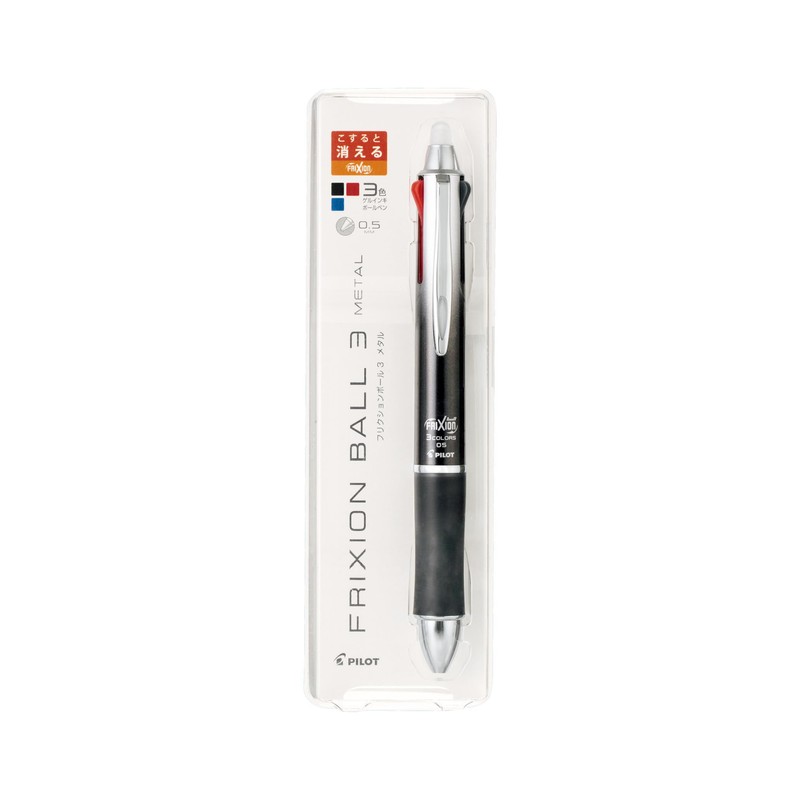 PILOT Ballpoint Pen, FriXion Ball 3 Metal, 0.5mm, Gradient Black,